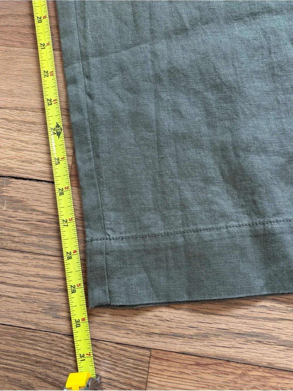 NWT Everlane Women's The Linen Way-High Drape Pant in Khaki Green Size 6